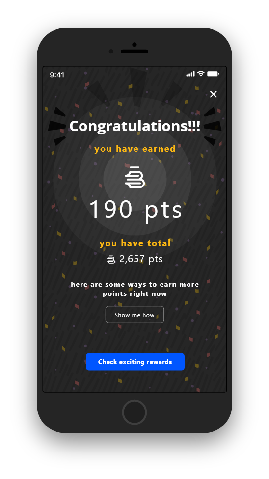 Feature points-earned